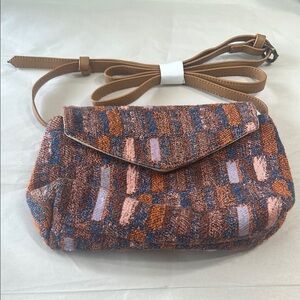 Universal Thread Multi Color Fabric Crossbody Bag with Geometric design